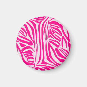 Aimant Motif imprimé zèbre rose