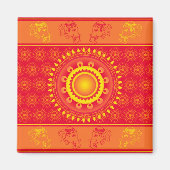 Aimant Motif indien (Devant)