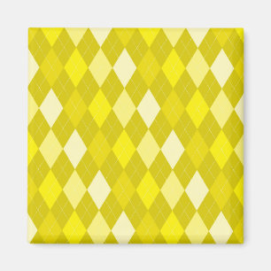 Aimant Motif Jacquard jaune