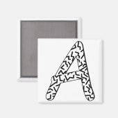 Aimant Motif Jagged A (Recto/Verso)
