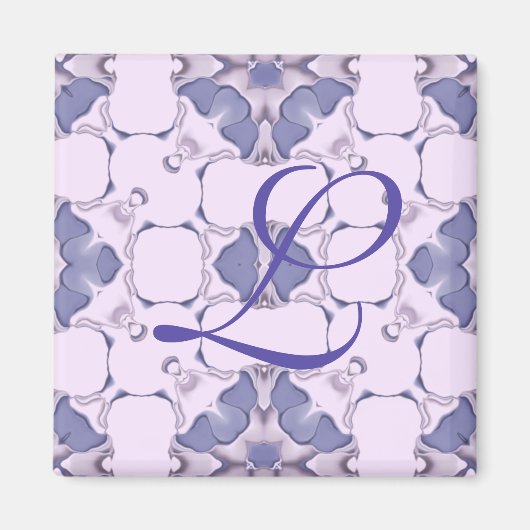 Aimant Motif kaléidoscope violet #1 (Devant)