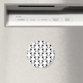 Aimant Motif Kawaii Panda En Noir Et Blanc (In Situ (Lave-vaisselle))