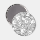 Aimant motif lama 4 (Recto/Verso)