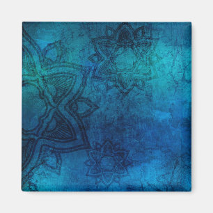 Aimant Motif Mandala bleu clair désorganisé