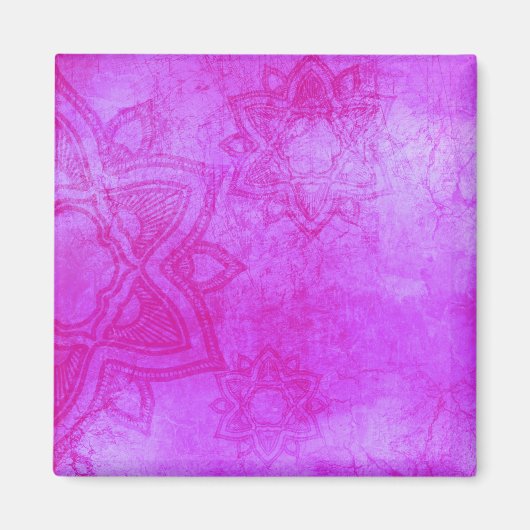 Aimant Motif Mandala violet désorganisé (Devant)