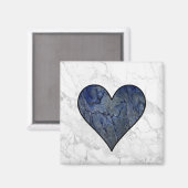 Aimant Motif marbré en pierre bleue (Recto/Verso)