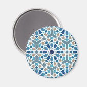 Aimant Motif marocain en carreaux (Recto/Verso)