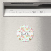 Aimant Motif mignon avec Happy Animals & Toys Merci (In Situ (Lave-vaisselle))