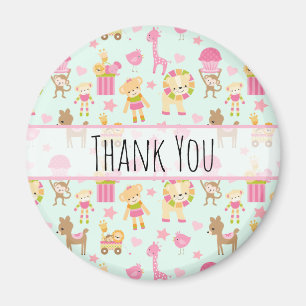 Aimant Motif mignon avec Happy Animals & Toys Merci