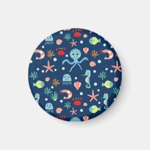 Aimant Motif mignon de vie marine de l'océan