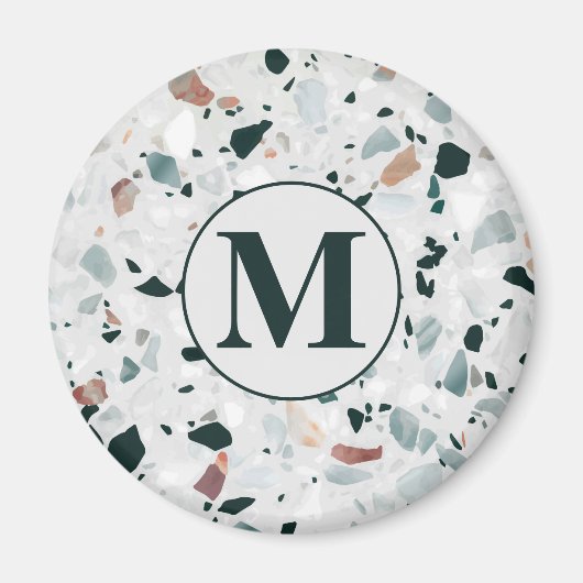 Aimant Motif moderne Abstrait Terrazzo (Devant)
