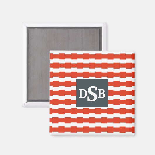 Aimant Motif monogramme (Recto/Verso)