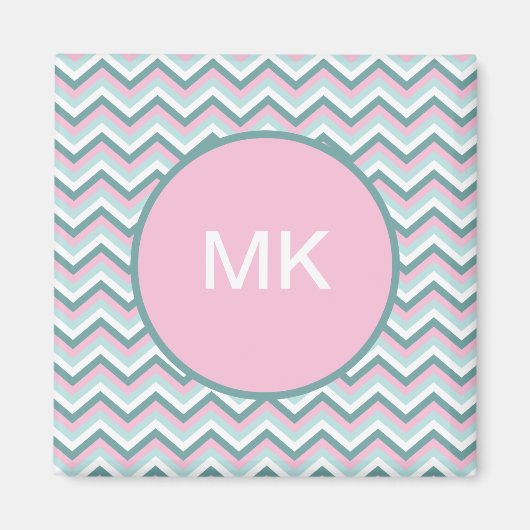 Aimant Motif Ocean Mist Chevron (Devant)