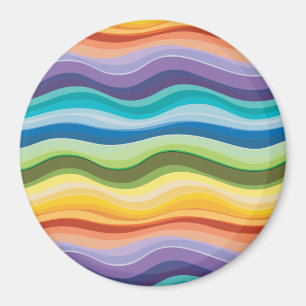 Aimant Motif Ondulations Multicolores 2