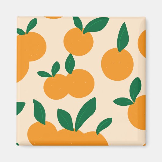 Aimant Motif Oranges De Fruits Citriques De Style Moderne (Devant)