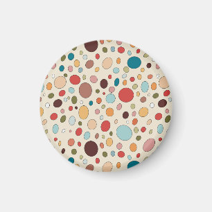 Aimant Motif ovale coloré délicieux