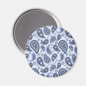 Aimant Motif Paisley Bleu (Recto/Verso)