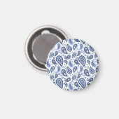 Aimant Motif Paisley Bleu (Recto/Verso)