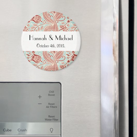Aimant Motif Paisley, Paisley Persan, Boteh, Mariage (In situ (réfrigérateur))