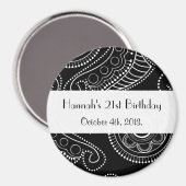 Aimant Motif Paisley, Persian Paisley, Les Deux, Annivers (Recto/Verso)