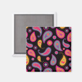 Aimant Motif Paisley sans couture Coloré (Recto/Verso)