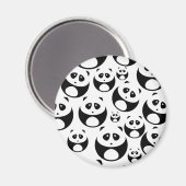 Aimant Motif Panda noir et blanc Kawaii (Recto/Verso)