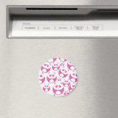 Aimant Motif Panda rose et blanc Kawaii Baby (In Situ (Lave-vaisselle))