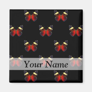 Aimant Motif papillon rouge et noir