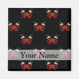 Aimant Motif papillon rouge et noir