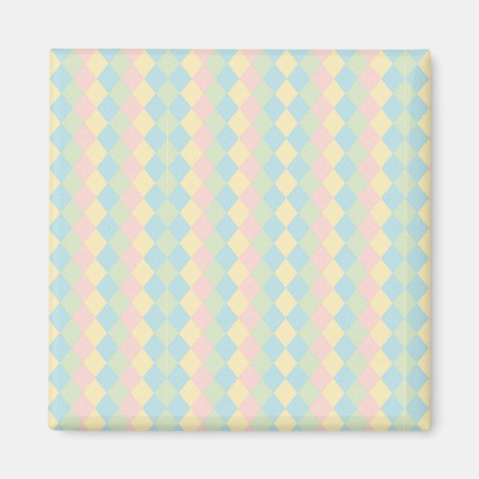 Aimant Motif pastel de printemps/Pâques argyle (Devant)
