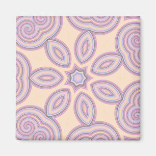 Aimant Motif Pastel Pink & Purple Kaleidoscope