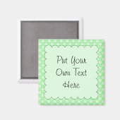 Aimant Motif Patchwork Vert (Recto/Verso)