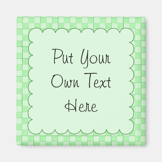 Aimant Motif Patchwork Vert (Devant)