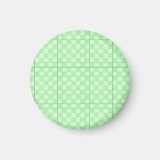 Aimant Motif Patchwork Vert (Devant)