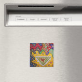 Aimant motif peinture type autochtone (In Situ (Lave-vaisselle))
