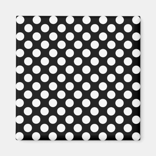 Aimant Motif pois noir et blanc (Devant)