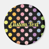 Aimant Motif Pois Rainbow (Devant)