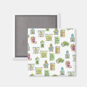 Aimant Motif potion de sorcière double double (Recto/Verso)