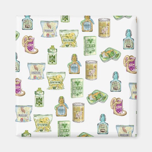 Aimant Motif potion de sorcière double double (Devant)