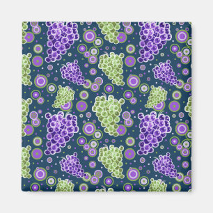 Aimant Motif pourpre vert de raisins