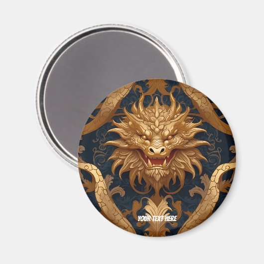 Aimant Motif Pyramide d'or (Recto/Verso)