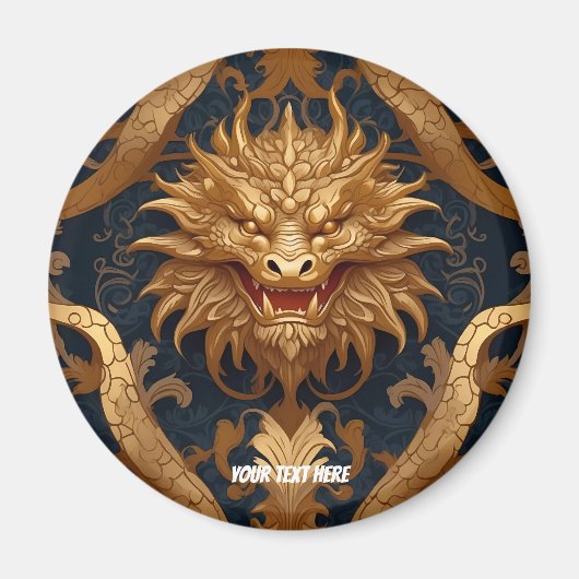 Aimant Motif Pyramide d'or (Devant)