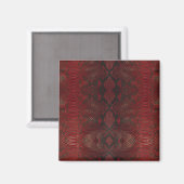 Aimant Motif Python rouge (Recto/Verso)