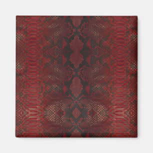 Aimant Motif Python rouge