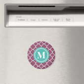 Aimant Motif Quatrefoil bleu Monogram Aqua (In Situ (Lave-vaisselle))