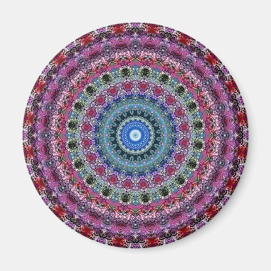 Aimant Motif radial psychédélique : (Devant)