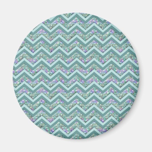 Aimant Motif Rainbow Foil ZigZag (Devant)