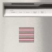 Aimant motif rayé rouge et blanc (In Situ (Lave-vaisselle))
