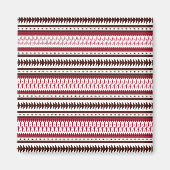 Aimant motif rayé rouge et blanc (Devant)