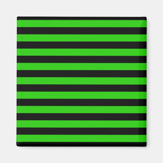 Aimant Motif rayé vert et noir gras (Devant)